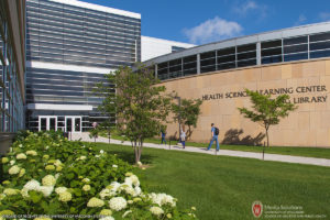 University of Wisconsin, Madison, School of Medicine and Public Health, Ebling Library, SMPH, Health Sciences Learning Center, HSLC, UW-Madison, University of Wisconsin, Architecture, West Campus, flowers, Spring