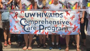 UW HIVAIDS CCP event with banner by Media Solutions